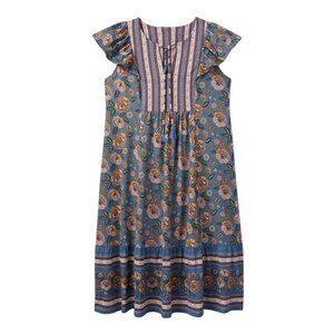 Matilda Jane L Floral Ruffle Sleeve Dress Cottagecore Heart to Heart pasture